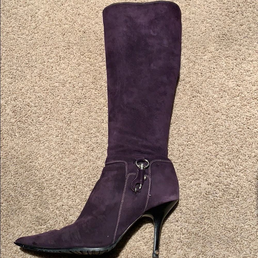 Vero Cuoio Dark Purple Suede 3” High Boots